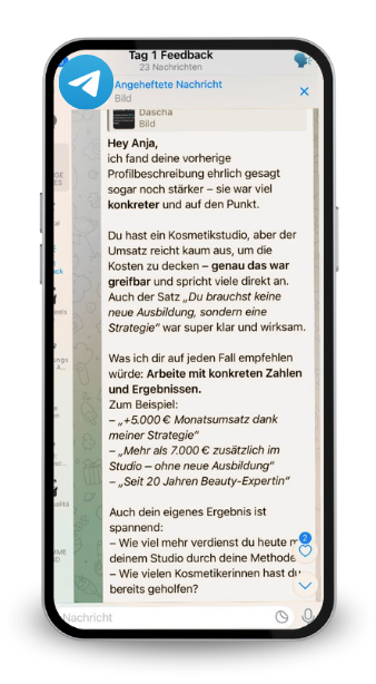 Feedback aufs Handy